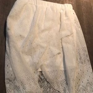 Lace High Low Skirt